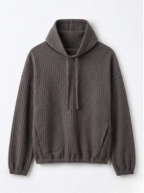Max Studio Nordstrom Charcoal Gray Waffle-Knit Pullover